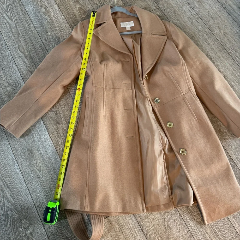 Michael Kors Camel Wool Blend Trench Coat